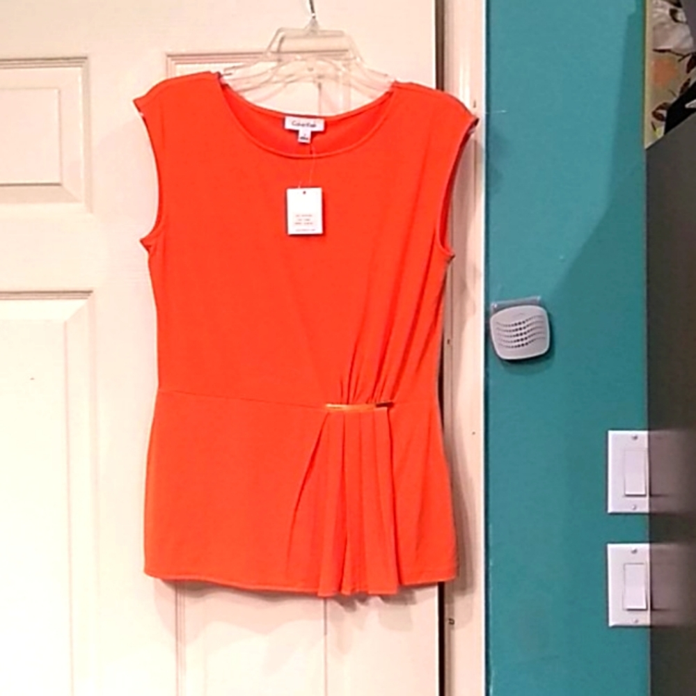 Cap-sleeved blouse
